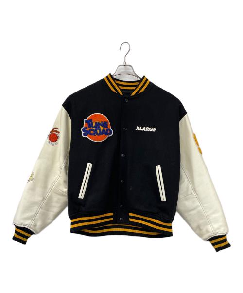 X-LARGE（エクストララージ）X-LARGE (エクストララージ) SPACE JAM (スペースジャム) スタジャン ブラック×イエロー サイズ:Lの古着・服飾アイテム
