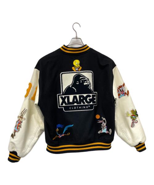 X-LARGE（エクストララージ）X-LARGE (エクストララージ) SPACE JAM (スペースジャム) スタジャン ブラック×イエロー サイズ:Lの古着・服飾アイテム