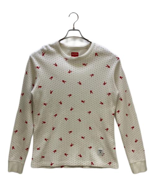 SUPREME（シュプリーム）SUPREME (シュプリーム) PLAY BOY (プレイボーイ) 長袖カットソー Waffle Thermal 17AW ホワイト サイズ:Mの古着・服飾アイテム