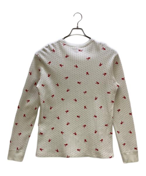 SUPREME（シュプリーム）SUPREME (シュプリーム) PLAY BOY (プレイボーイ) 長袖カットソー Waffle Thermal 17AW ホワイト サイズ:Mの古着・服飾アイテム