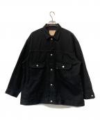 Graphpaperグラフペーパー）の古着「デニムジャケット」｜ブラック