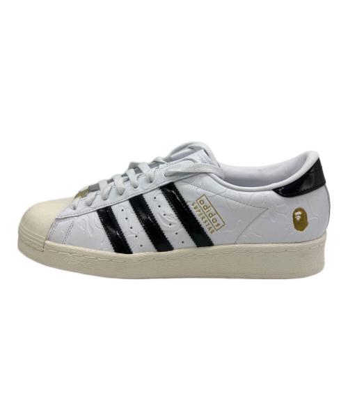 adidas（アディダス）adidas (アディダス) A BATHING APE (ア ベイシング エイプ) スニーカー ホワイト サイズ:28 未使用品の古着・服飾アイテム