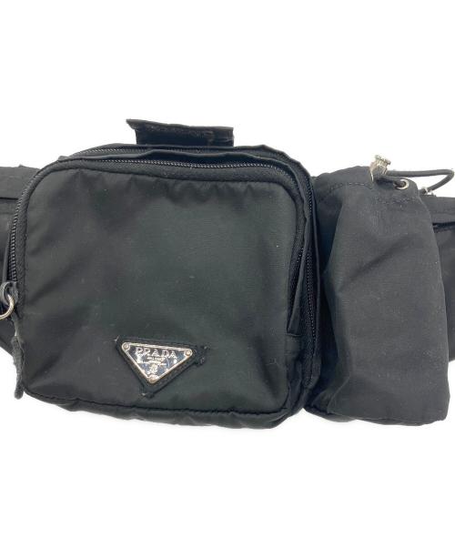 PRADA（プラダ）PRADA (プラダ) ウエストポーチ ブラックの古着・服飾アイテム