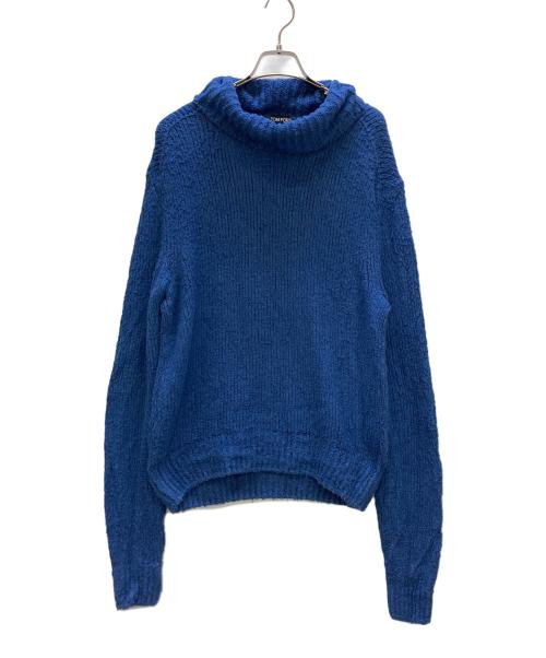 TOM FORD（トムフォード）TOM FORD (トムフォード) ハイネック 厚手ニット ブルー サイズ:50Rの古着・服飾アイテム