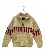 Hysteric Glamourヒステリックグラマー）の古着「カウチンニットカーディガン」｜ベージュ×レッド