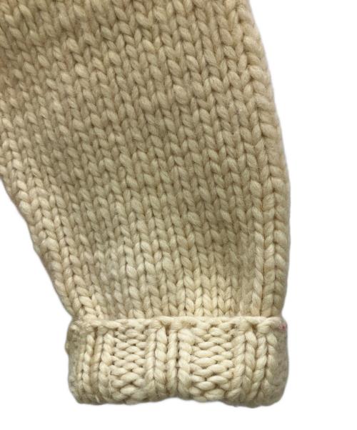 Hysteric Glamour（ヒステリックグラマー）Hysteric Glamour (ヒステリックグラマー) カウチンニットカーディガン ベージュ×レッド サイズ:記載なしの古着・服飾アイテム