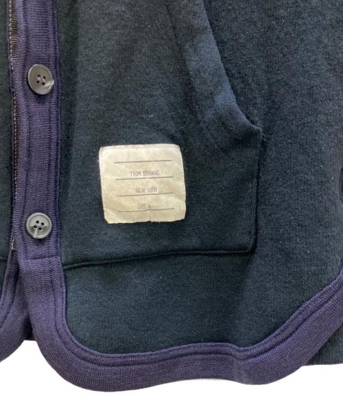 Thom Browne（トムブラウン）Thom Browne (トムブラウン) ショールカラーカーディガン ブラック×パープル サイズ:3の古着・服飾アイテム