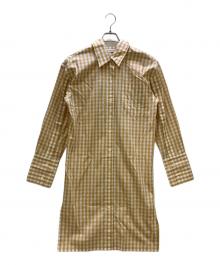 J.W.ANDERSON（ジェイダブリューアンダーソン）の古着「長袖ワンピース」｜ベージュ×ホワイト