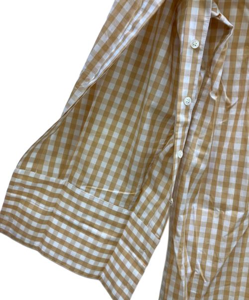 J.W.ANDERSON（ジェイダブリューアンダーソン）J.W.ANDERSON (ジェイダブリューアンダーソン) 長袖ワンピース ベージュ×ホワイト サイズ:36の古着・服飾アイテム