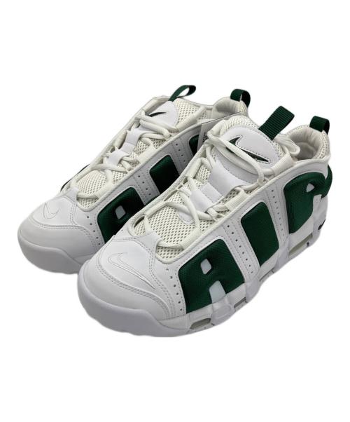NIKE（ナイキ）NIKE (ナイキ) AIR MORE UPTEMPO LOW ホワイト×グリーン サイズ:27 未使用品の古着・服飾アイテム