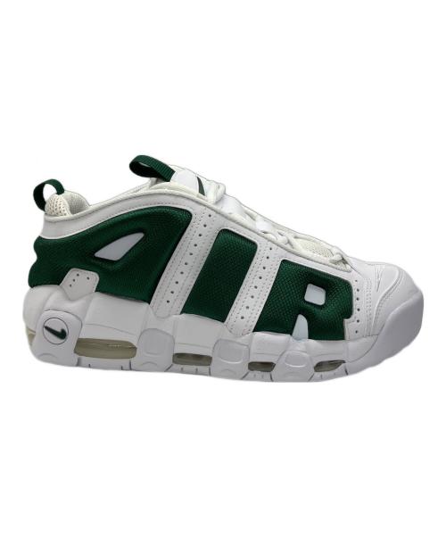 NIKE（ナイキ）NIKE (ナイキ) AIR MORE UPTEMPO LOW ホワイト×グリーン サイズ:27 未使用品の古着・服飾アイテム