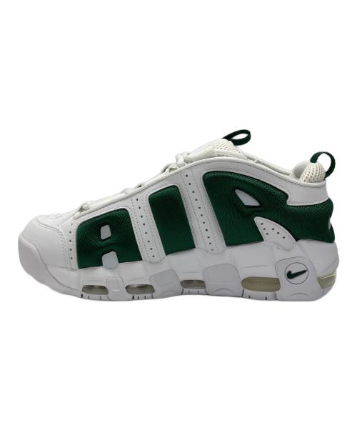 NIKE（ナイキ）NIKE (ナイキ) AIR MORE UPTEMPO LOW ホワイト×グリーン サイズ:27 未使用品の古着・服飾アイテム