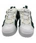 NIKE (ナイキ) AIR MORE UPTEMPO LOW ホワイト×グリーン サイズ:27 未使用品：15000円