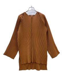 kotohayokozawa（コトハヨコザワ）の古着「長袖プリーツカットソー」｜ブラウン