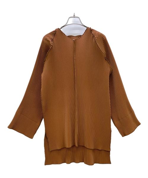 kotohayokozawa（コトハヨコザワ）kotohayokozawa (コトハヨコザワ) 長袖プリーツカットソー ブラウン サイズ:-の古着・服飾アイテム