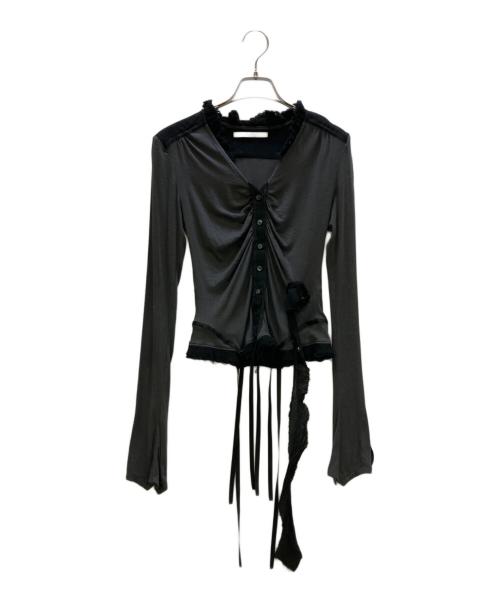 THEREDTHREAD（ザレッドスレッド）THEREDTHREAD (ザレッドスレッド) 長袖カットソー S trailing rose tops グレー サイズ:Fの古着・服飾アイテム