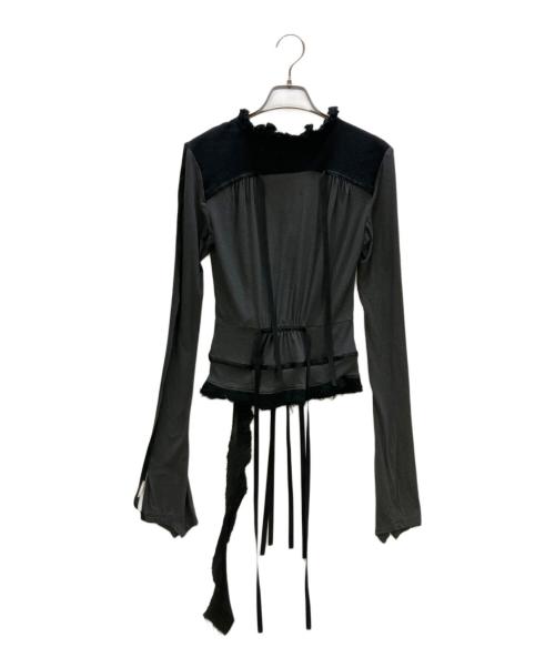 THEREDTHREAD（ザレッドスレッド）THEREDTHREAD (ザレッドスレッド) 長袖カットソー S trailing rose tops グレー サイズ:Fの古着・服飾アイテム