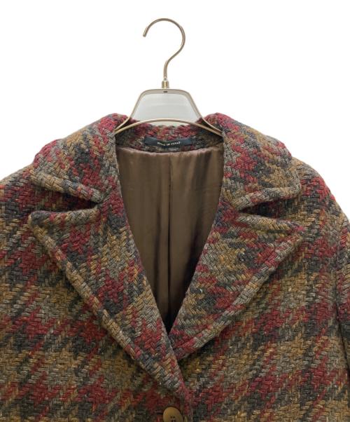 TAGLIATORE（タリアトーレ）TAGLIATORE (タリアトーレ) ヴァージンウールシングルチェスターコート グレー×レッド サイズ:40の古着・服飾アイテム