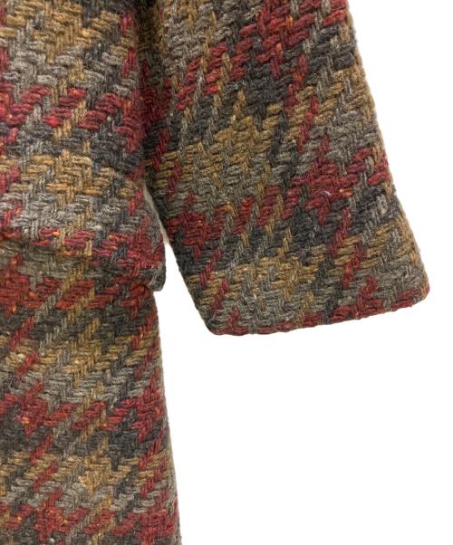 TAGLIATORE（タリアトーレ）TAGLIATORE (タリアトーレ) ヴァージンウールシングルチェスターコート グレー×レッド サイズ:40の古着・服飾アイテム