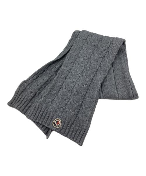 MONCLER（モンクレール）MONCLER (モンクレール) ヴァージンウールマフラー グレーの古着・服飾アイテム