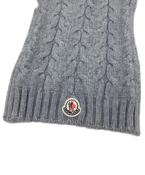 MONCLER（モンクレール）MONCLER (モンクレール) ヴァージンウールマフラー グレーの古着・服飾アイテム