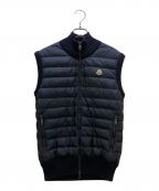 MONCLERモンクレール）の古着「ニット切替ダウンベスト MAGLIONE TRICOT GILET」｜ネイビー
