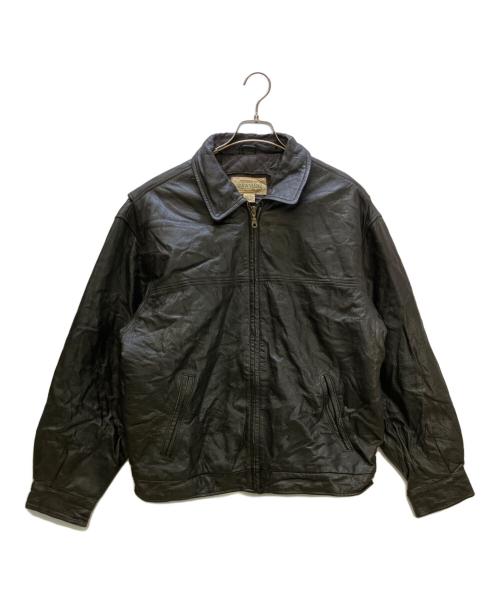 ST JOHN'S BAY（セントジョンズベイ）ST JOHN'S BAY (セントジョンズベイ) レザージャケット ブラック サイズ:Lの古着・服飾アイテム