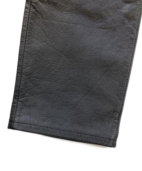 JUNYA WATANABE COMME des GARCONS（(ジュンヤワタナベ コムデギャルソン）JUNYA WATANABE COMME des GARCONS ((ジュンヤワタナベ コムデギャルソン) アンクル丈レザーパンツ ブラック サイズ:XSの古着・服飾アイテム