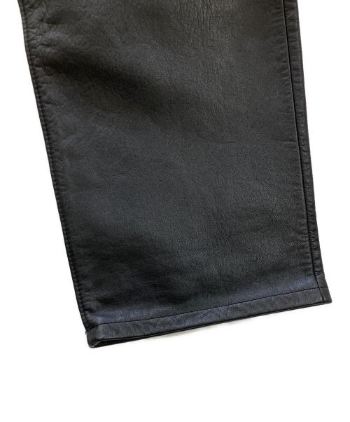 JUNYA WATANABE COMME des GARCONS（(ジュンヤワタナベ コムデギャルソン）JUNYA WATANABE COMME des GARCONS ((ジュンヤワタナベ コムデギャルソン) アンクル丈レザーパンツ ブラック サイズ:XSの古着・服飾アイテム