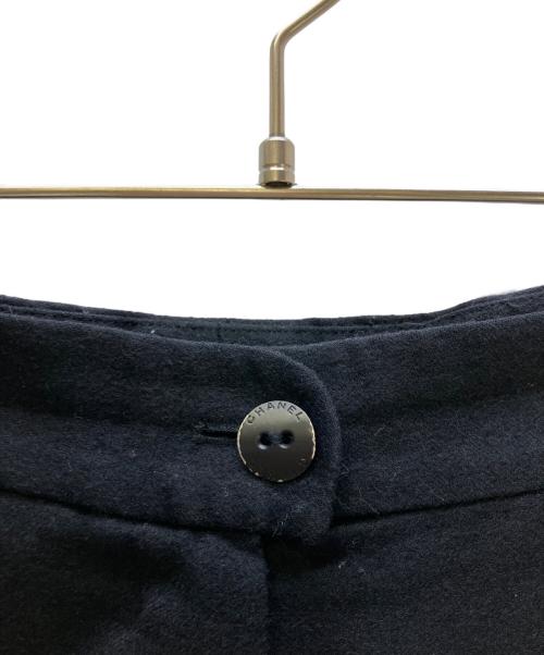 CHANEL（シャネル）CHANEL (シャネル) タックパンツ ブラック サイズ:36の古着・服飾アイテム