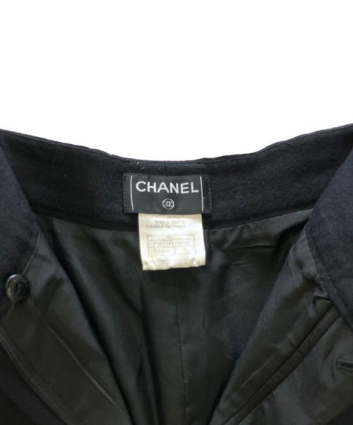 CHANEL（シャネル）CHANEL (シャネル) タックパンツ ブラック サイズ:36の古着・服飾アイテム