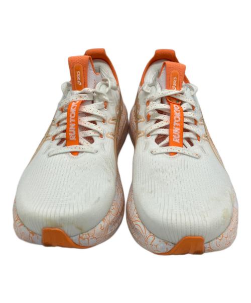 asics（アシックス）asics (アシックス) シューズ Gel-Nimbus 28 Tokyo ホワイト×オレンジ サイズ:26の古着・服飾アイテム