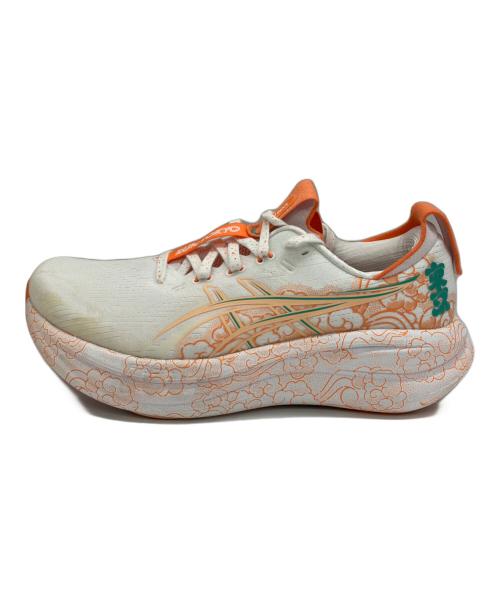 asics（アシックス）asics (アシックス) シューズ Gel-Nimbus 28 Tokyo ホワイト×オレンジ サイズ:26の古着・服飾アイテム