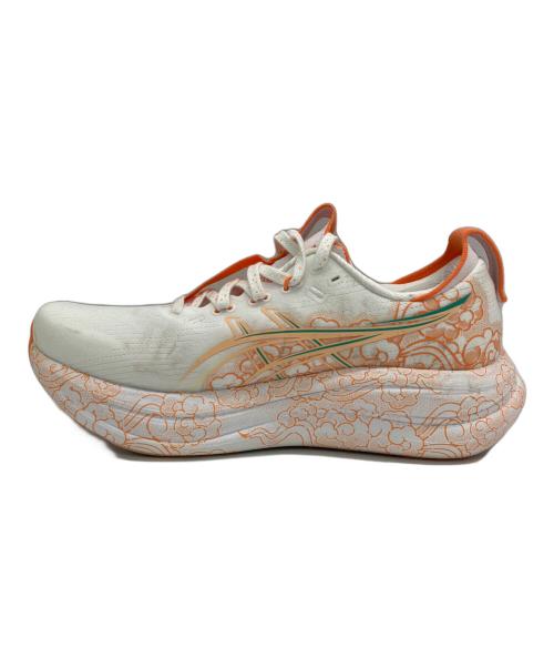 asics（アシックス）asics (アシックス) シューズ Gel-Nimbus 28 Tokyo ホワイト×オレンジ サイズ:26の古着・服飾アイテム