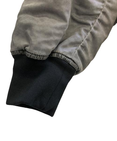 DIESEL（ディーゼル）DIESEL (ディーゼル) レイヤード ボンバージャケット グレー サイズ:Lの古着・服飾アイテム