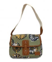 maison kitsune（メゾンキツネ）の古着「セミショルダーバッグ」｜グリーン×ブラウン