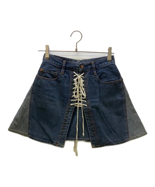 Hysteric Glamour（ヒステリックグラマー）Hysteric Glamour (ヒステリックグラマー) ミニスカート KINKY JEANS インディゴ サイズ:Freeの古着・服飾アイテム