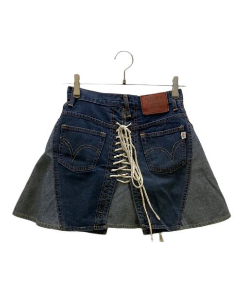 Hysteric Glamour（ヒステリックグラマー）Hysteric Glamour (ヒステリックグラマー) ミニスカート KINKY JEANS インディゴ サイズ:Freeの古着・服飾アイテム