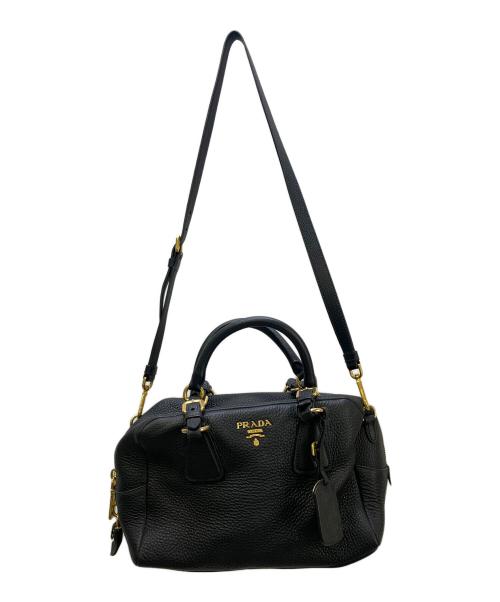 PRADA（プラダ）PRADA (プラダ) 2WAYボストンバッグ ブラックの古着・服飾アイテム