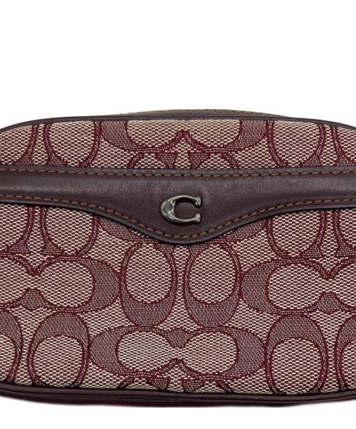 COACH（コーチ）COACH (コーチ) ショルダーポーチ シグネチャー ボルドーの古着・服飾アイテム