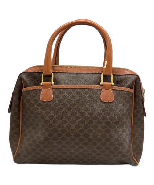 CELINE（セリーヌ）CELINE (セリーヌ) ミニボストンバッグ マカダム ブラウンの古着・服飾アイテム