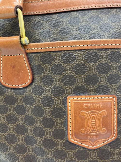 CELINE（セリーヌ）CELINE (セリーヌ) ミニボストンバッグ マカダム ブラウンの古着・服飾アイテム