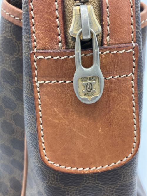 CELINE（セリーヌ）CELINE (セリーヌ) ミニボストンバッグ マカダム ブラウンの古着・服飾アイテム