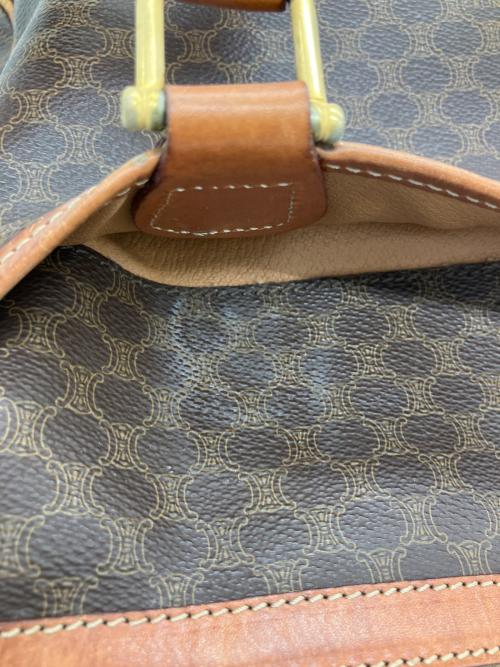 CELINE（セリーヌ）CELINE (セリーヌ) ミニボストンバッグ マカダム ブラウンの古着・服飾アイテム