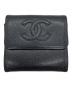 CHANEL（シャネル）の古着「コンパクトウォレット 	ココマーク」｜ブラック