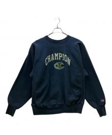 Champion（チャンピオン）の古着「リバースウィーブスウェット ロゴ 90s」｜ネイビー