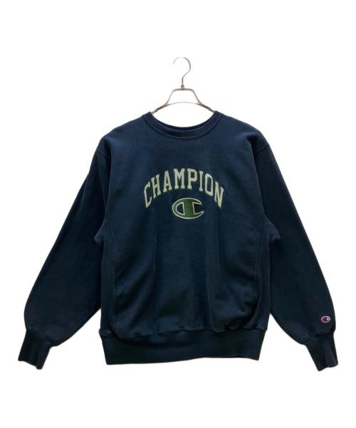 Champion（チャンピオン）Champion (チャンピオン) リバースウィーブスウェット ロゴ 90s ネイビー サイズ:XLの古着・服飾アイテム