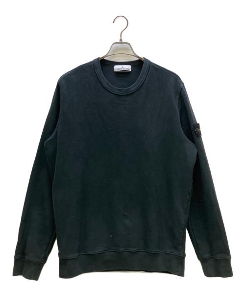 STONE ISLAND（ストーンアイランド）STONE ISLAND (ストーンアイランド) クルーネックスウェット ブラック サイズ:Lの古着・服飾アイテム