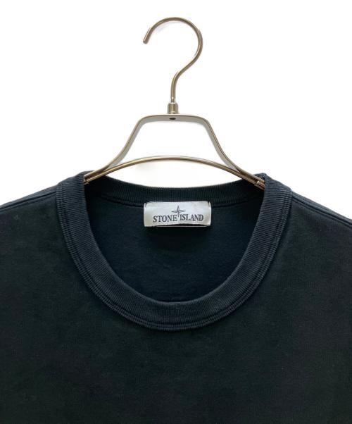 STONE ISLAND（ストーンアイランド）STONE ISLAND (ストーンアイランド) クルーネックスウェット ブラック サイズ:Lの古着・服飾アイテム