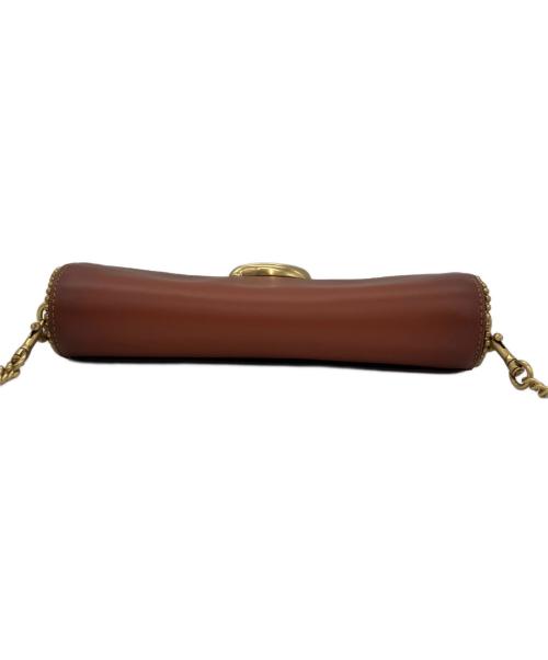 COACH（コーチ）COACH (コーチ) チェーンショルダーバッグ タビー チェーン クラッチ シグネチャー キャンバス ウィズ ビーズチェーン ブラウンの古着・服飾アイテム